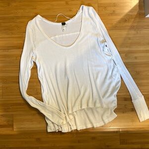 Free people long sleeve white top